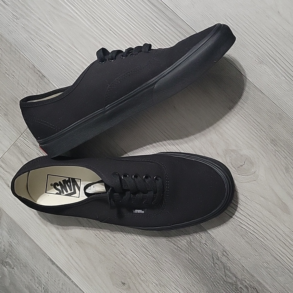 Vans, black, 9.5 men, great condition.